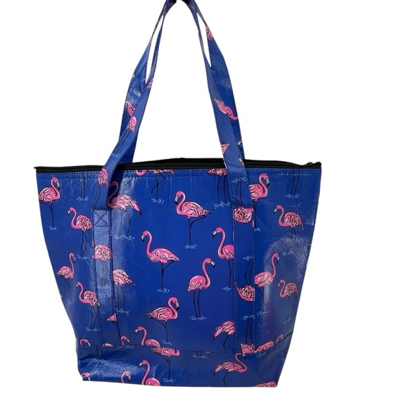 Chubbies The Pop Flock And Drop It Insulated Drink Cooler Flamingos Tote - Picture 2 of 6